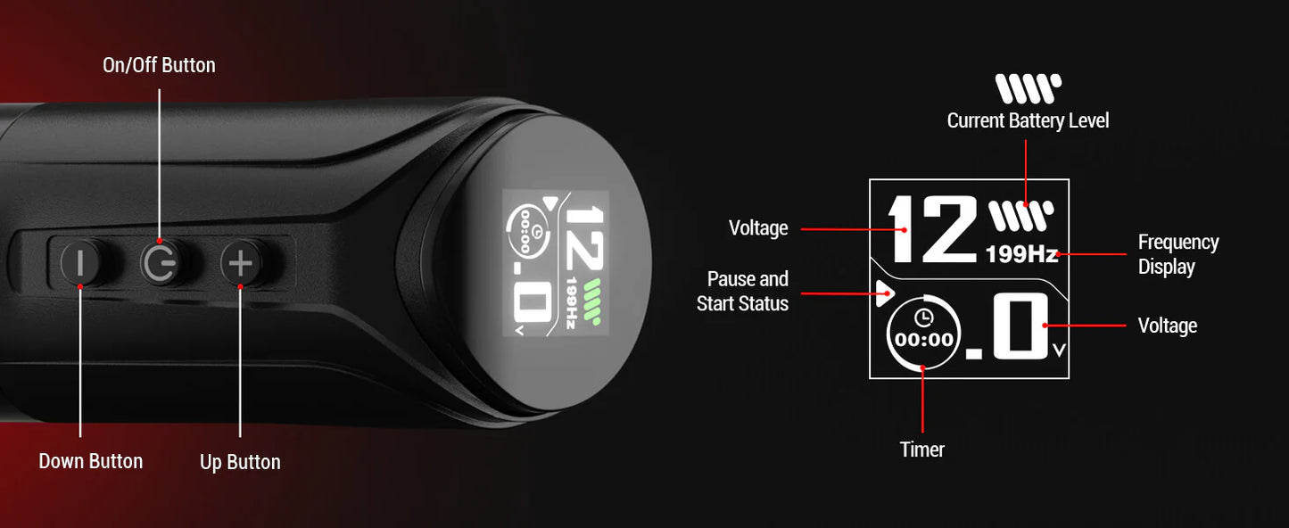 CNC KRONOS TATTOO MACHINE BUNDLE (CNC KRONOS ADJUSTABLE STROKE TATTOO MACHINE + 2 BOXES OF CNC CARTRIDGES)