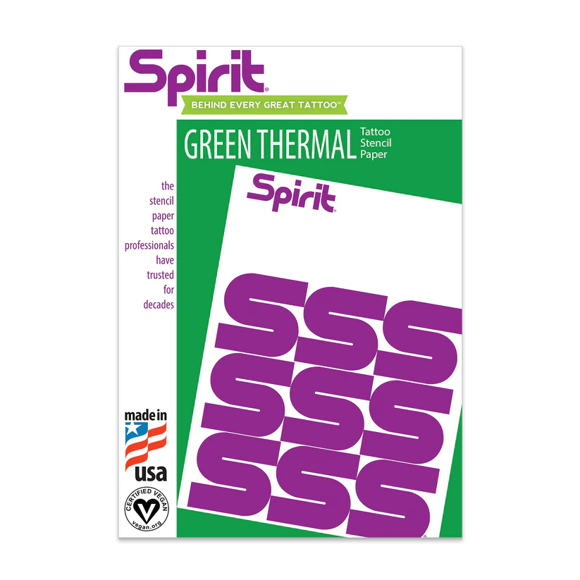 Spirit Green Tattoo Thermal Image Copier Paper 100 Sheets