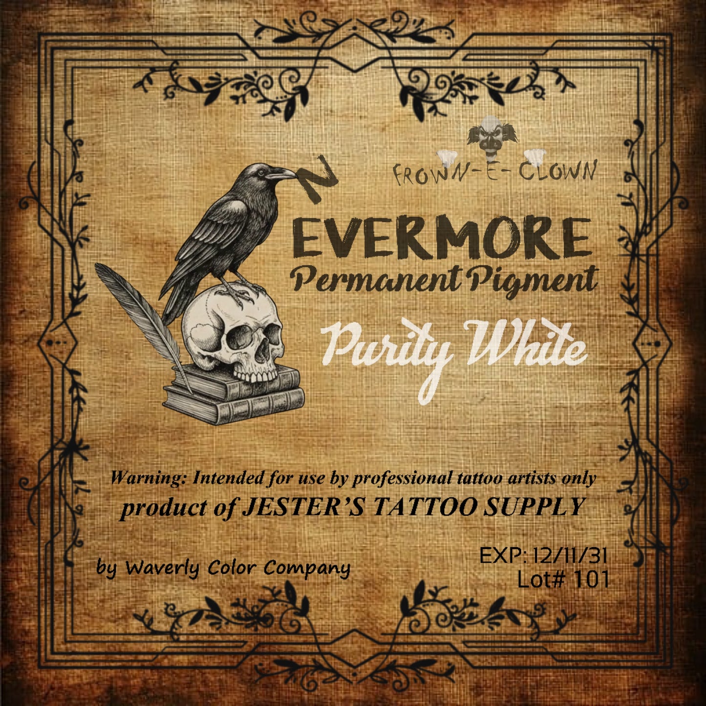 N'EVERMORE TATTOO INK PURITY WHITE 2OZ