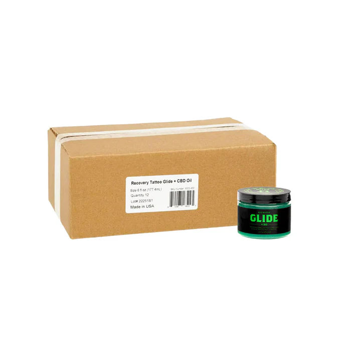 Recovery Tattoo Glide + CBD — 6 fl oz Jar - single or case of 12