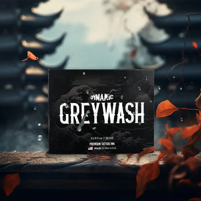 DYNAMIC GREYWASH TATTOO INK SET WITH MIXING SOLUTION 5 BOTTLES 4OZ