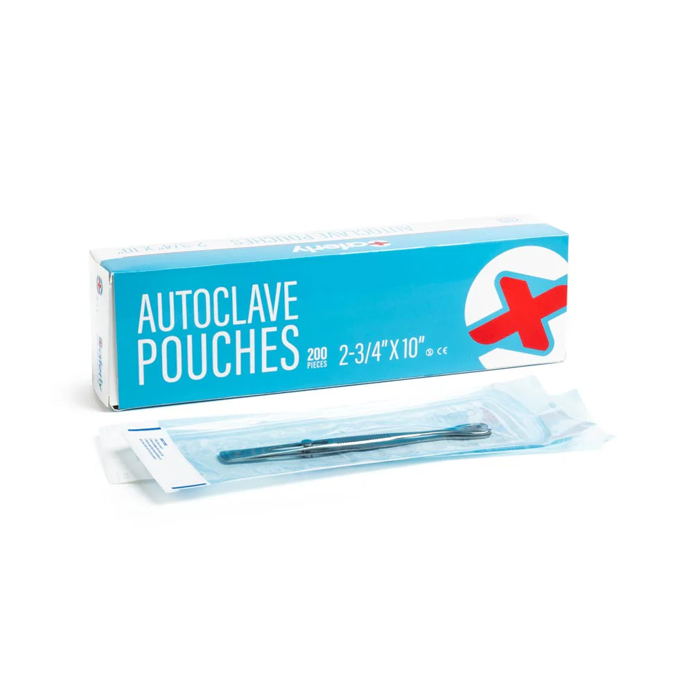 SAFERLY STERILIZATION SELF SEAL AUTOCLAVE POUCH 2-3/4 X 10"
