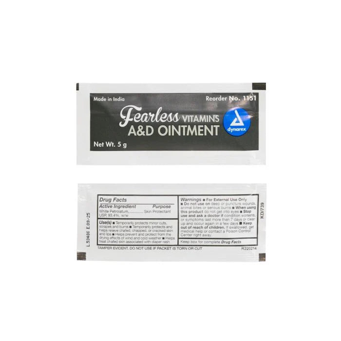 VITAMINS A&D OINTMENT WITHOUT LANOLIN - BOX OF 144 FOIL PACKS