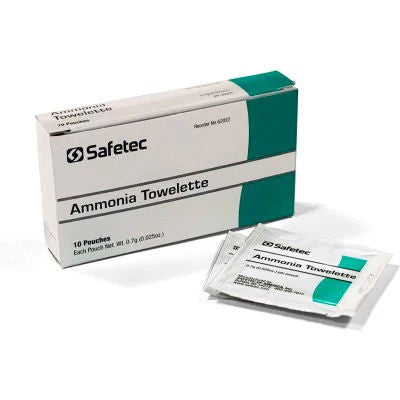 SAFETEC AMMONIA INHALANT POUCHES - FIRST AID - 10 PER POUCH