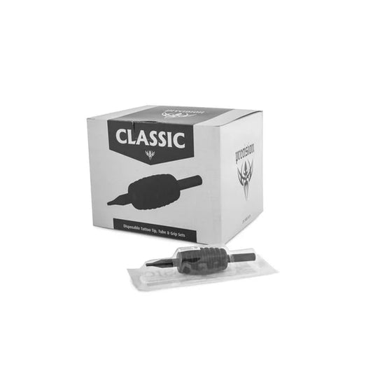 CLASSIC TUBE & GRIP SETS - 1" BLACK DISPOSABLE GRIP