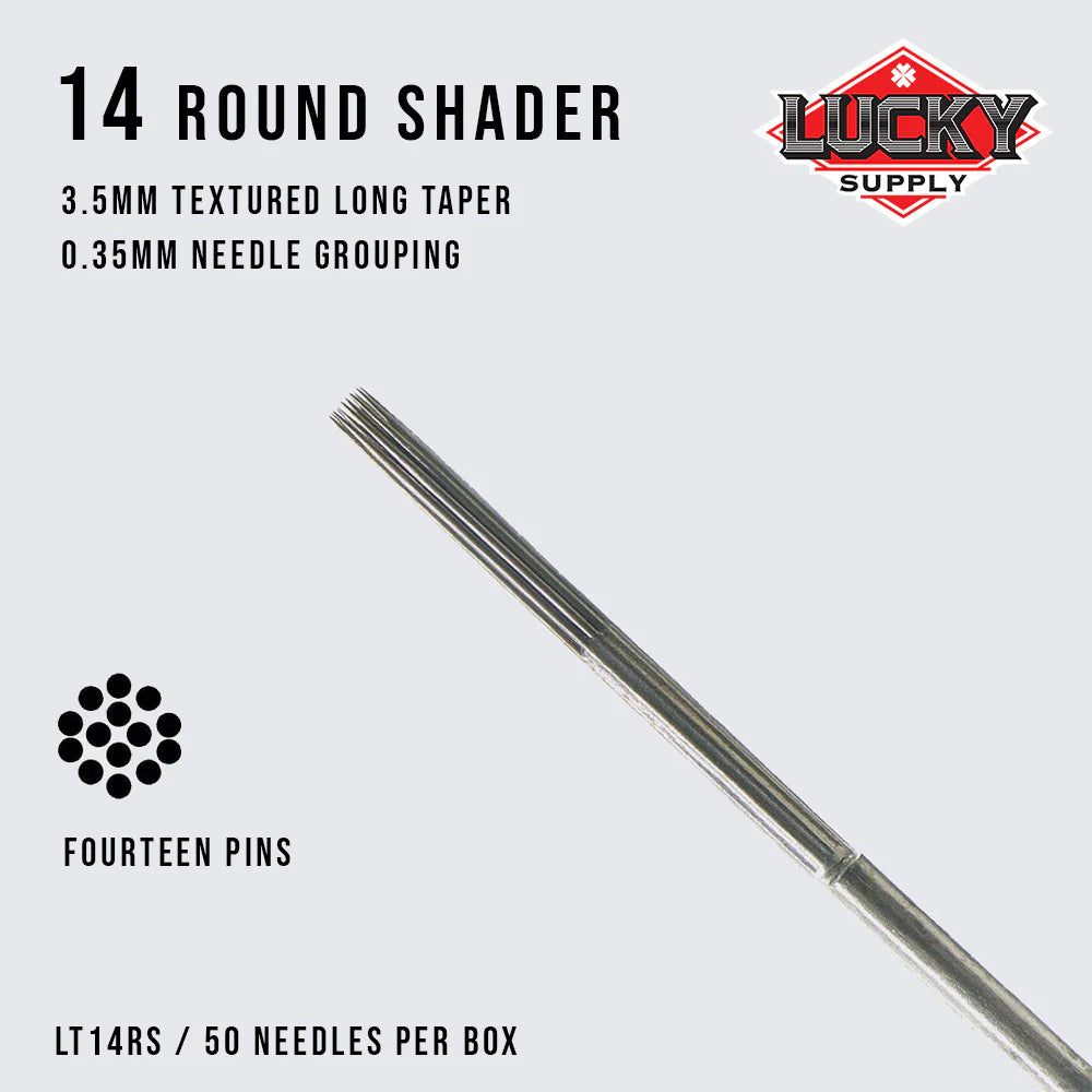 LUCKY SUPPLY- ROUND SHADER NEEDLES - PICK SIZE