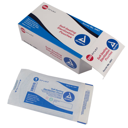DYNAREX SELF SEAL STERILIZATION POUCHES - PICK SIZE