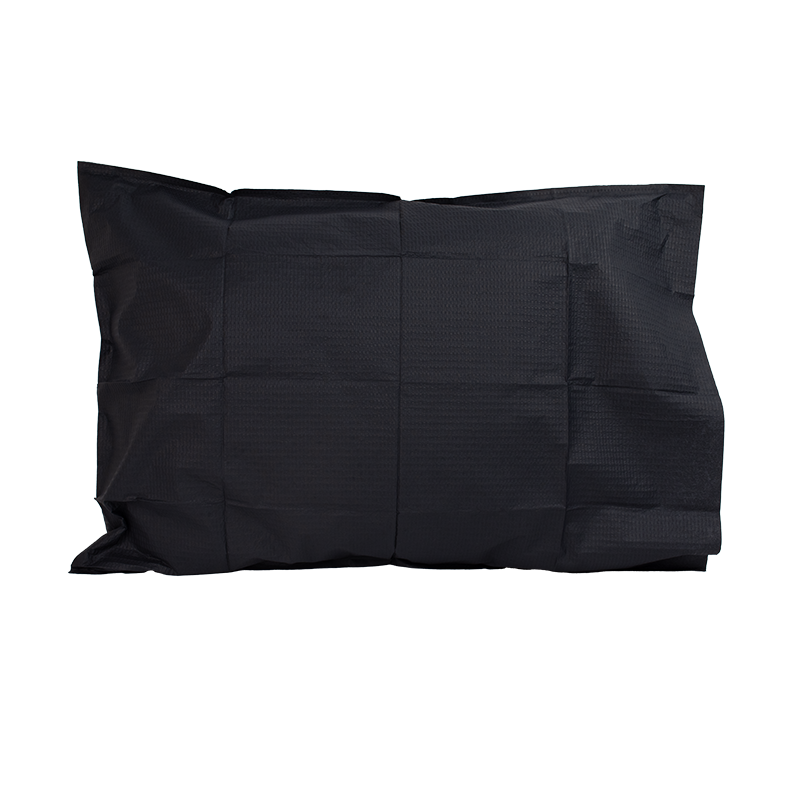 DYNAREX Disposable Pillow Case — Black Tissue/Poly — 100/cs