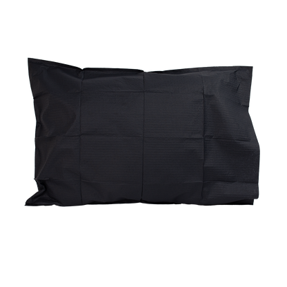 DYNAREX Disposable Pillow Case — Black Tissue/Poly — 100/cs
