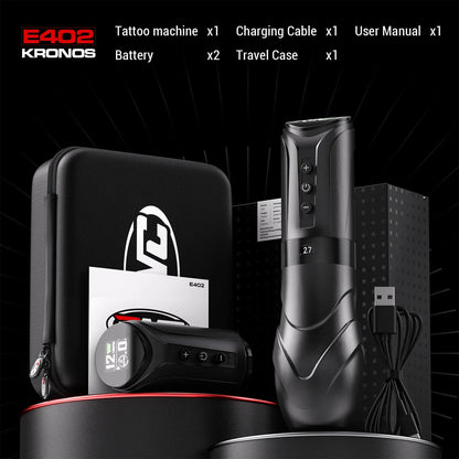 CNC KRONOS TATTOO MACHINE BUNDLE (CNC KRONOS ADJUSTABLE STROKE TATTOO MACHINE + 2 BOXES OF CNC CARTRIDGES)
