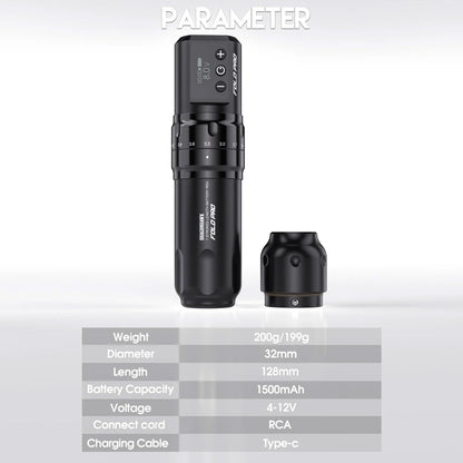 Dragonhawk Fold Pro Wireless Tattoo Pen Machine