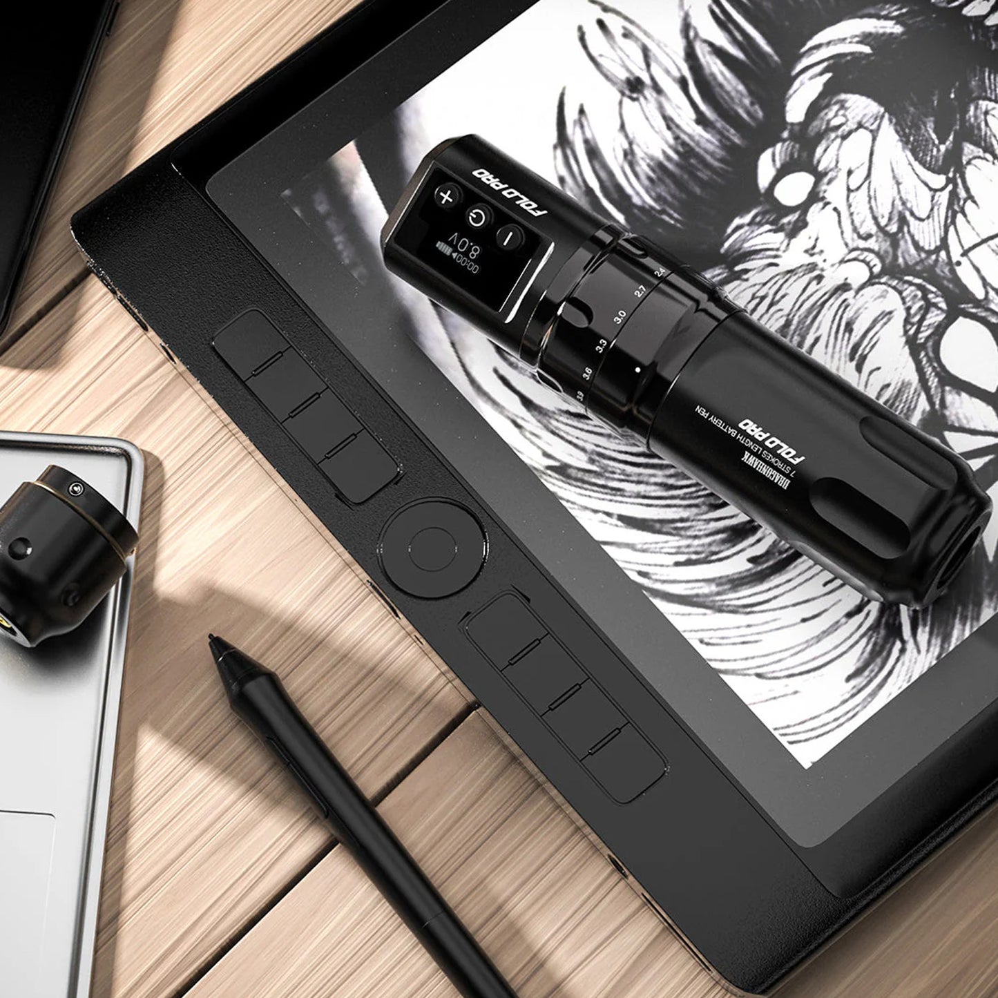 Dragonhawk Fold Pro Wireless Tattoo Pen Machine