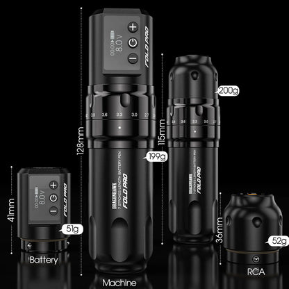 Dragonhawk Fold Pro Wireless Tattoo Pen Machine
