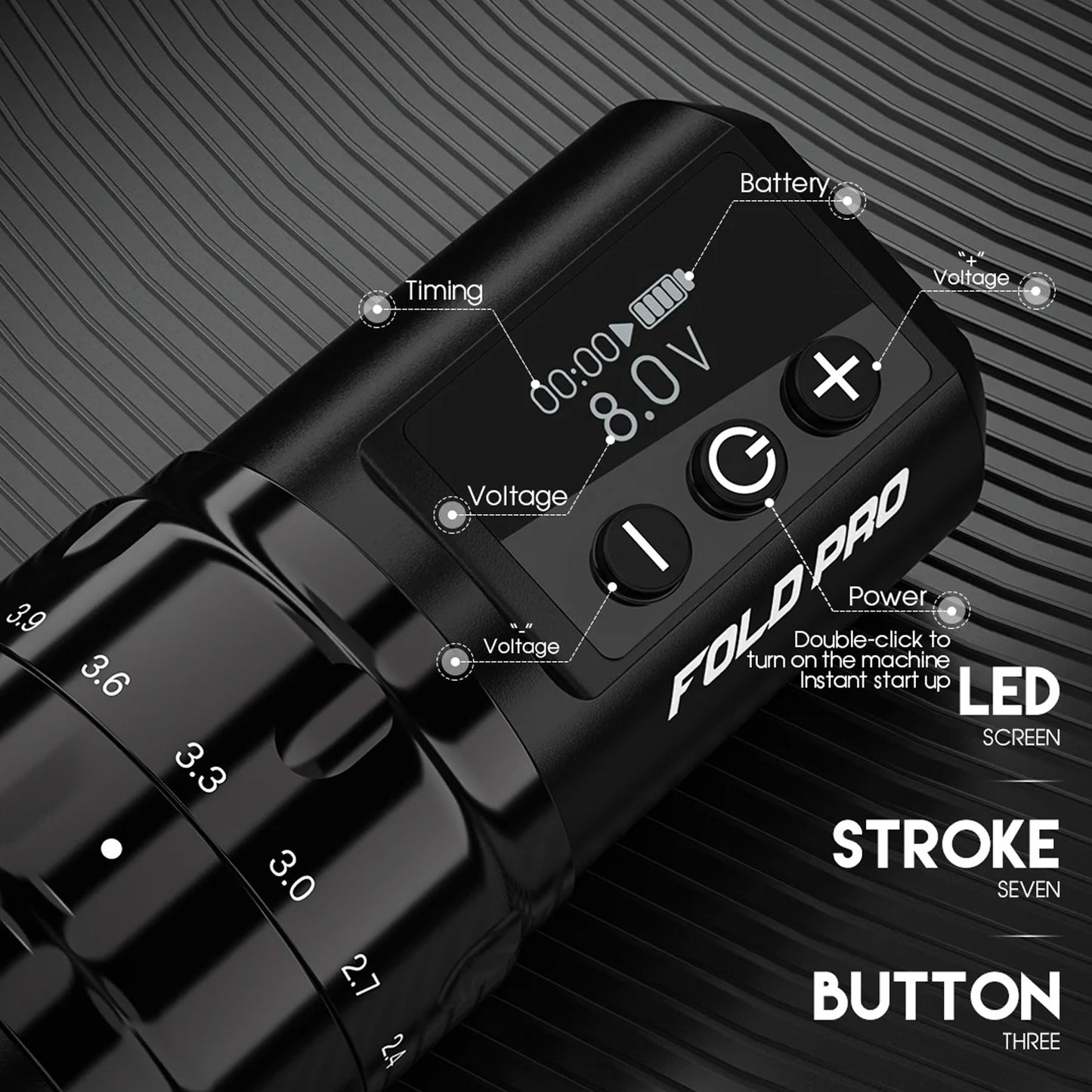 Dragonhawk Fold Pro Wireless Tattoo Pen Machine