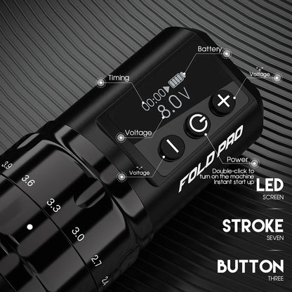 Dragonhawk Fold Pro Wireless Tattoo Pen Machine