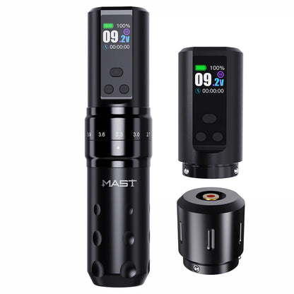 Dragonhawk Mast Fold2 Pro Wireless Tattoo Pen Machine with Dual Replaceable Batteries