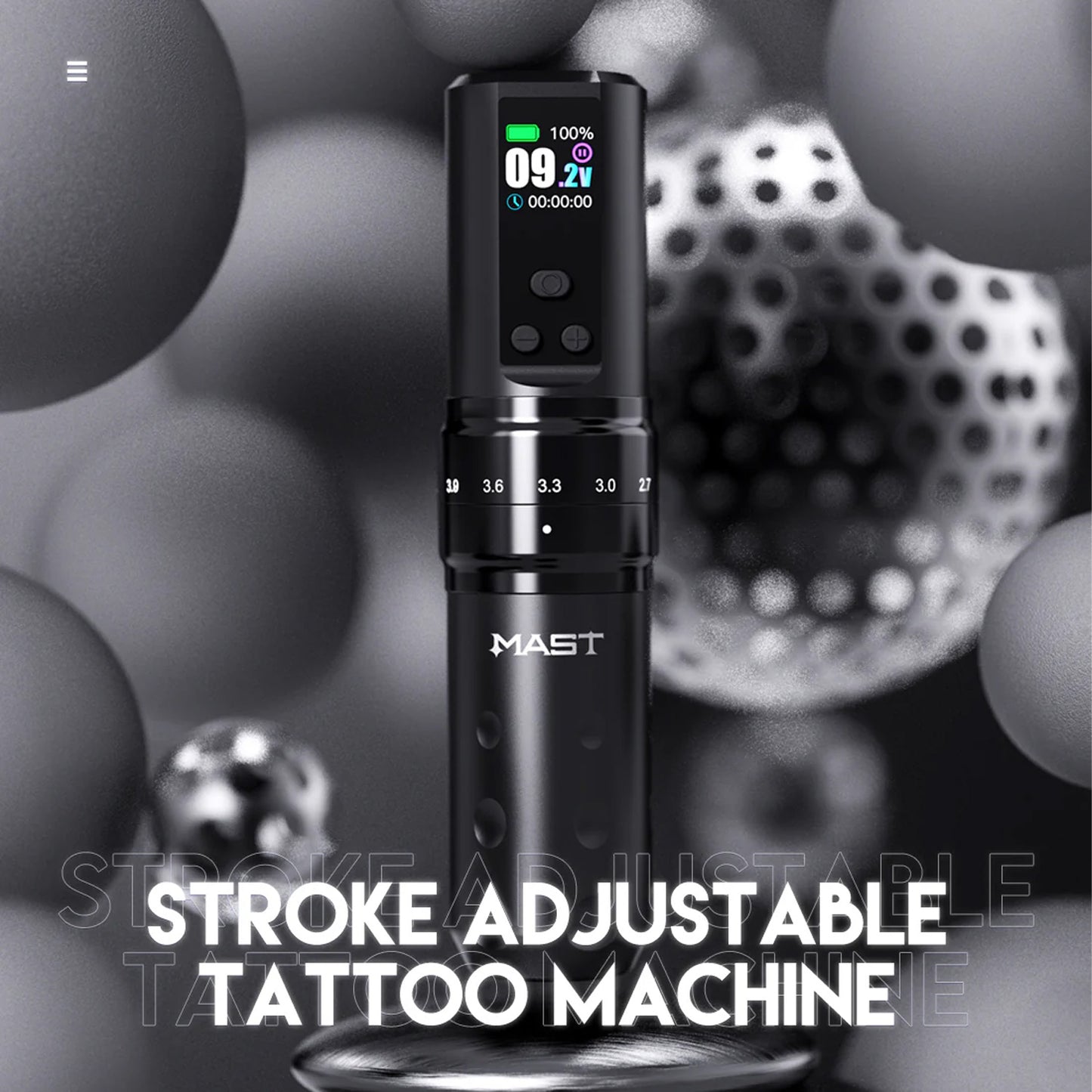 Dragonhawk Mast Fold2 Pro Wireless Tattoo Pen Machine with Dual Replaceable Batteries