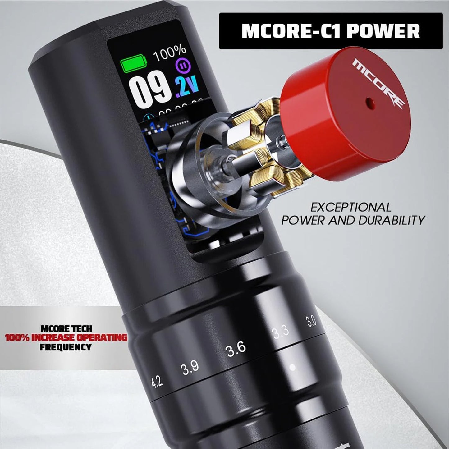 Dragonhawk Mast Fold2 Pro Wireless Tattoo Pen Machine with Dual Replaceable Batteries