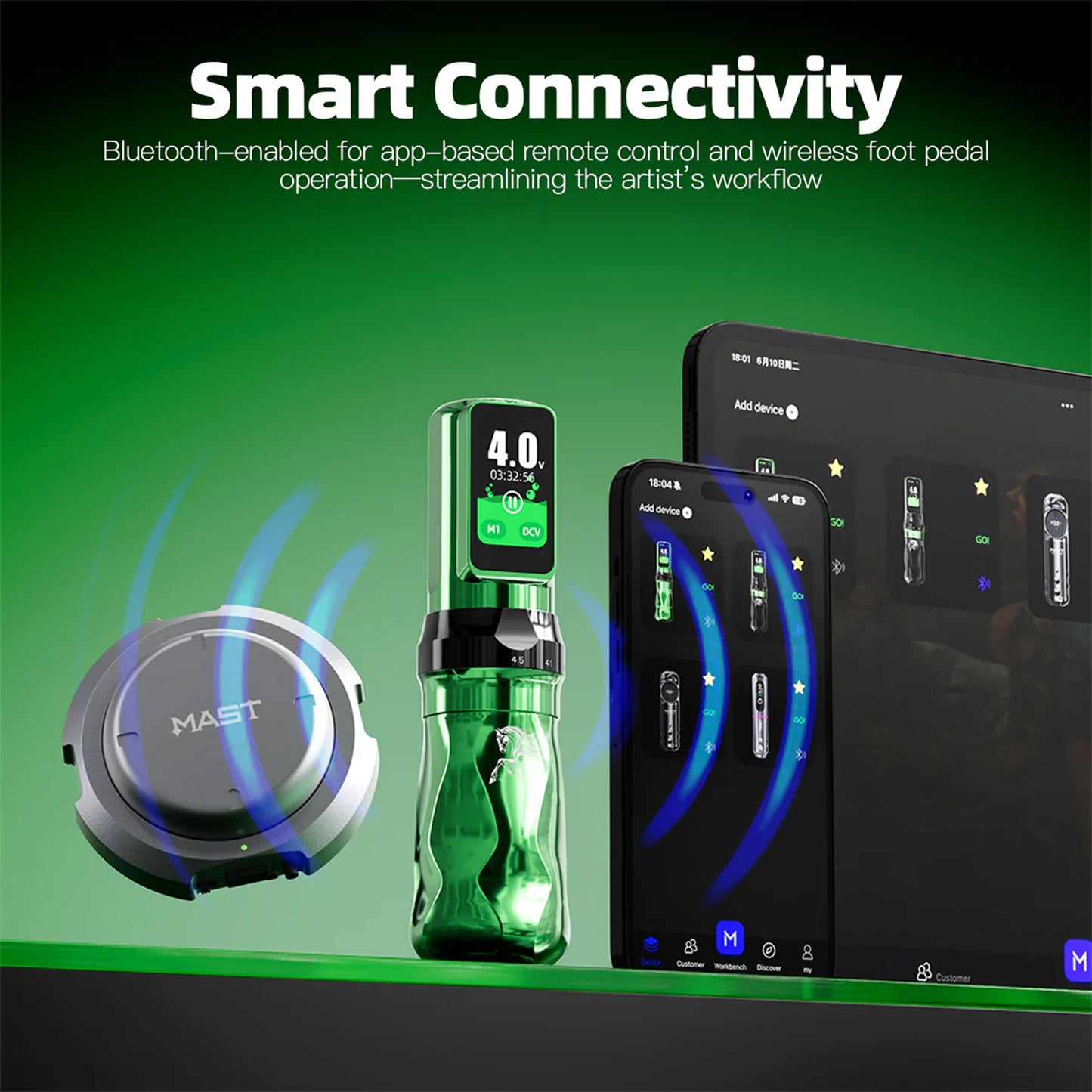 Dragonhawk Mast Fold Pro Year of the Horse Edition Wireless Tattoo Pen Machine