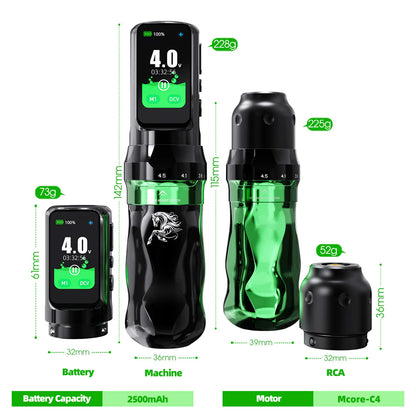 Dragonhawk Mast Fold Pro Year of the Horse Edition Wireless Tattoo Pen Machine
