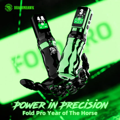 Dragonhawk Mast Fold Pro Year of the Horse Edition Wireless Tattoo Pen Machine