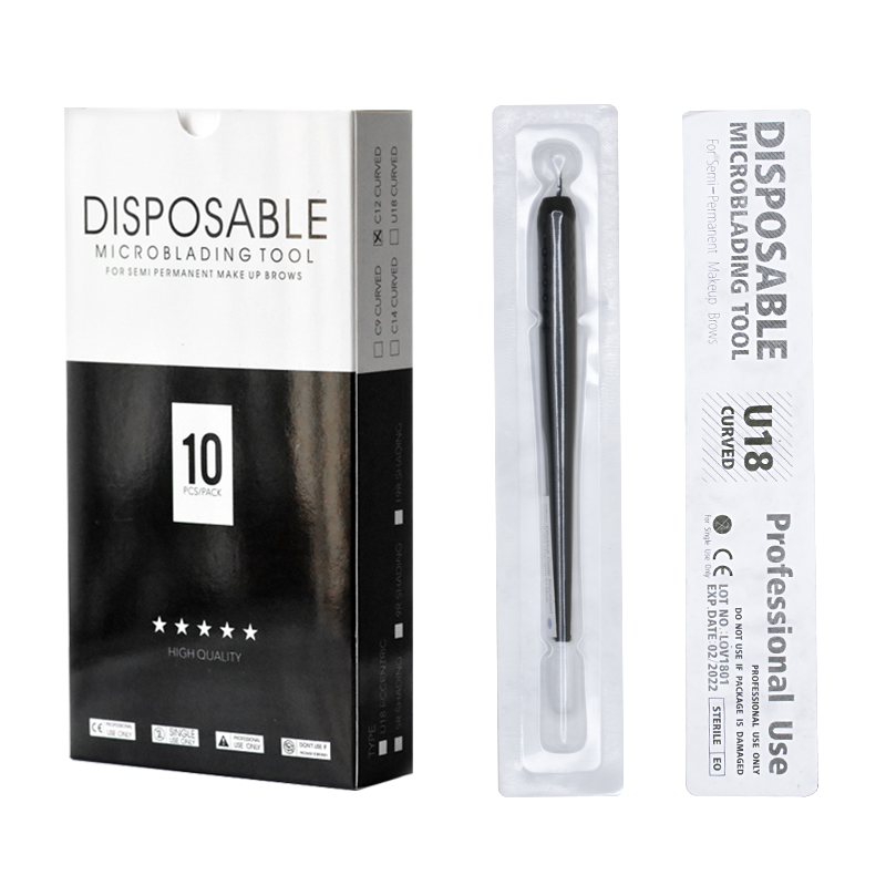 U18 0.18mm Microblading Disposable Pen Semi Permanent Makeup Tools for Eyebrow - Pack of 10