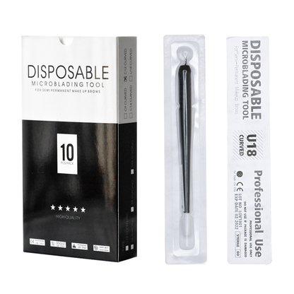 U18 0.18mm Microblading Disposable Pen Semi Permanent Makeup Tools for Eyebrow - Pack of 10