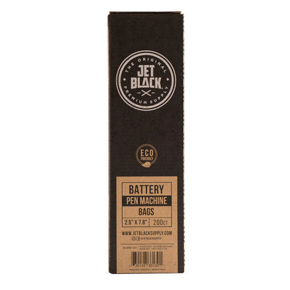 Jet Black - Eco-Friendly Battery Pen Machine Bags - 200 PER BOX