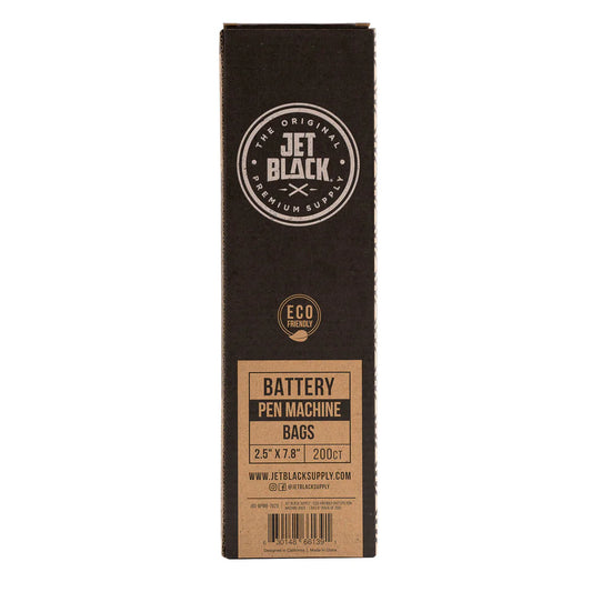 Jet Black - Eco-Friendly Battery Pen Machine Bags - 200 PER BOX