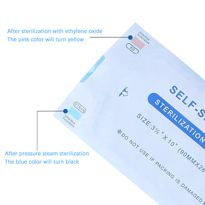 SELF SEALING STERILIZATION AUTOCLAVE POUCHES -JESTERS TATTOO SUPPLY - PICK SIZE