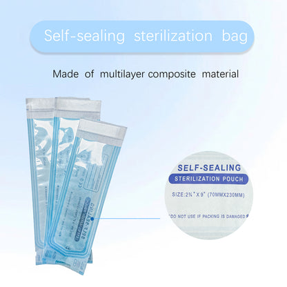 SELF SEALING STERILIZATION AUTOCLAVE POUCHES -JESTERS TATTOO SUPPLY - PICK SIZE