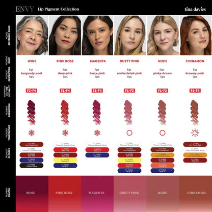 TINA DAVIES ENVY LIP PIGMENT COLLECTION - 1/2 OZ