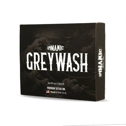 DYNAMIC GREYWASH TATTOO INK SET WITH MIXING SOLUTION 5 BOTTLES 4OZ