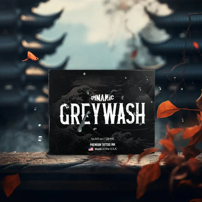 DYNAMIC GREYWASH TATTOO INK SET WITH MIXING SOLUTION 5 BOTTLES 4OZ