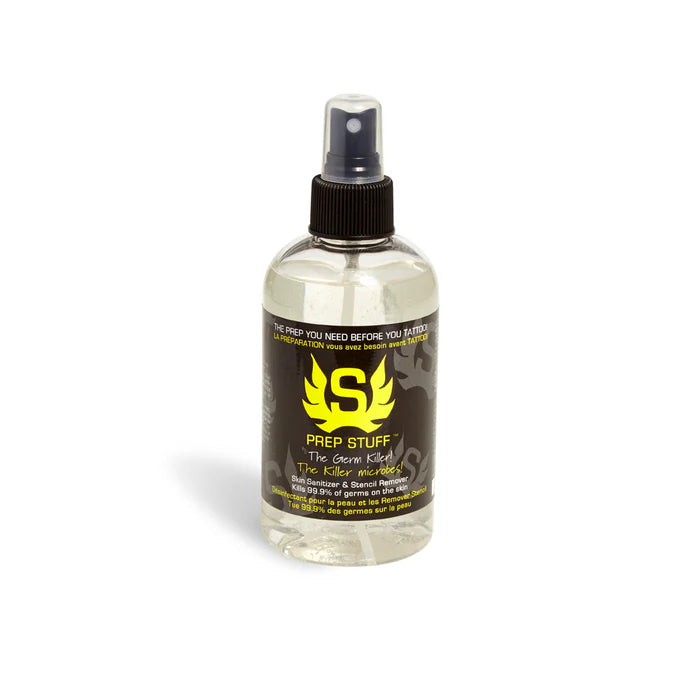 PREP STUFF SKIN SANITIZER AND TATTOO STENCIL REMOVER - 8 OZ BOTTLE