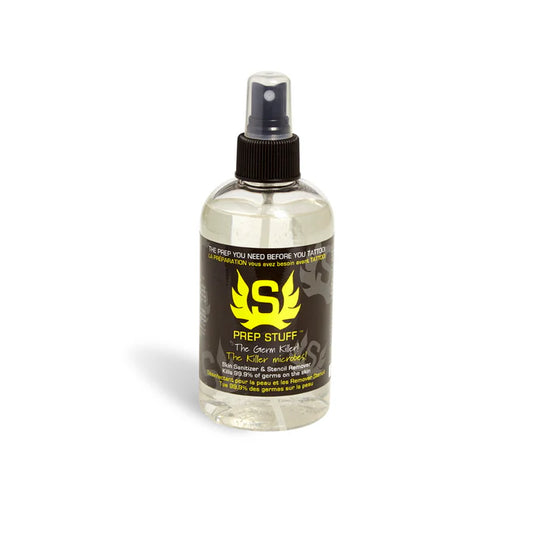PREP STUFF SKIN SANITIZER AND TATTOO STENCIL REMOVER - 8 OZ BOTTLE